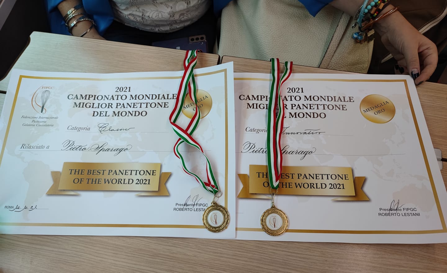 Il maestro pasticciere Pietro Sparago due volte medaglia d’oro al Campionato mondiale “The best panettone of the world 2021”