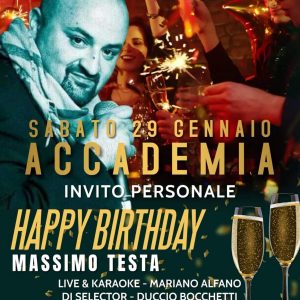 Wow, sabato 29 gennaio Party White Birthday Massimo Testa