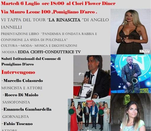 La sesta tappa del tour “La Rinascita”al Clori Flower Diner di  Pomigliano D’Arco (NA)