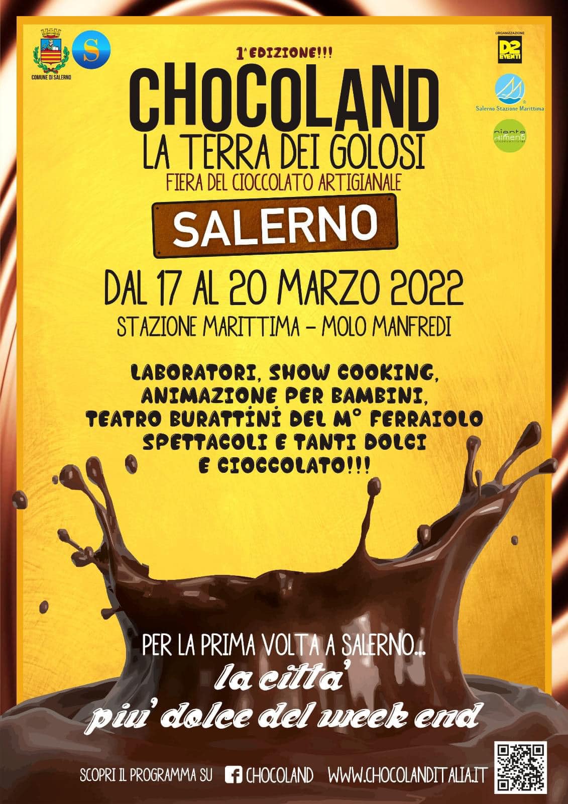 Salerno città del cioccolato con “Chocoland, la terra dei golosi”