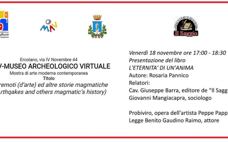 Presentazione del libro “L’eternità di un’Anima” di Rosaria Pannico al MAV – MUSEO ARCHEOLOVICO VIRTUALE DI ERCOLANO