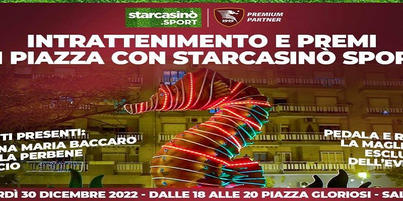 Speciale Challenge in piazza Gian Camillo Gloriosi a Salerno: “Luci sull’Ippocampo Granata”