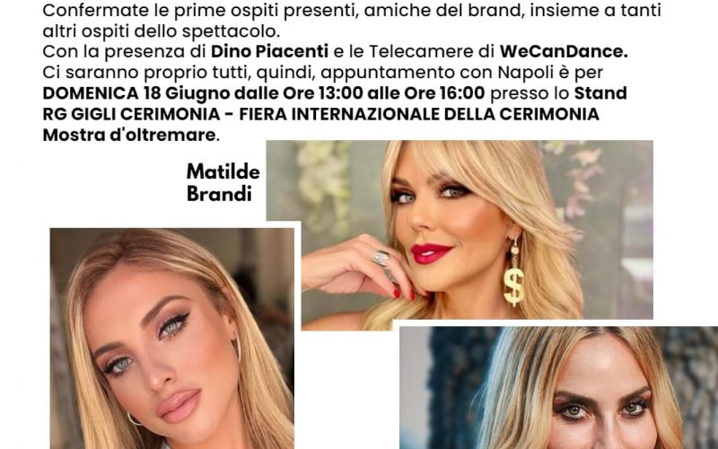“RG GIGLI Cerimonia”: arriva la nuova collezione del brand RG GIGLI Cerimonia in un evento stellare