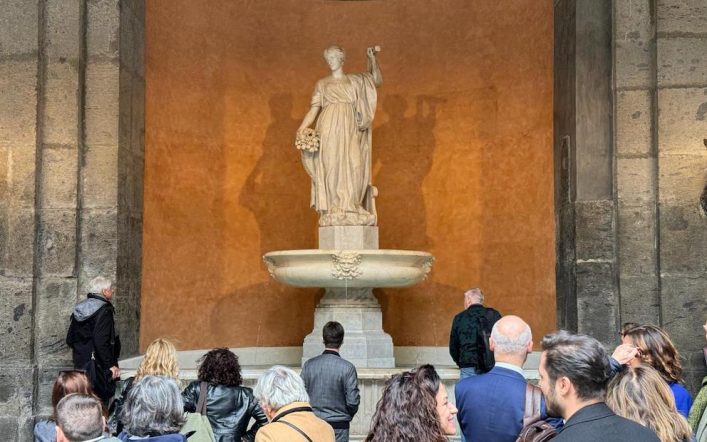 Inaugurata la Fontana della Fortuna restaurata nel Cortile d’Onore del Palazzo Reale di Napoli