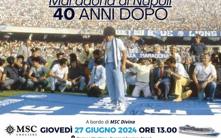 Convegno memoriale per Maradona a bordo della Msc Divina