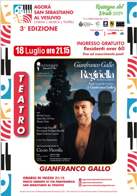 Gianfranco Gallo, con la partecipazione di Ciccio Merolla, ad Agorà San Sebastiano al Vesuvio, va in scena con ‘Reginella’, un omaggio al grande Libero Bovio.