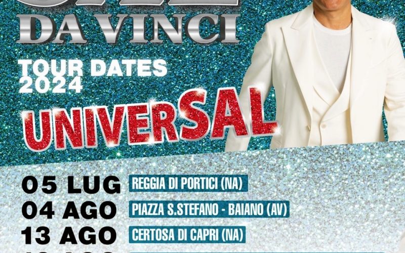 Nuove date per Sal Da Vinci per il suo tour estivo UniverSal Tour