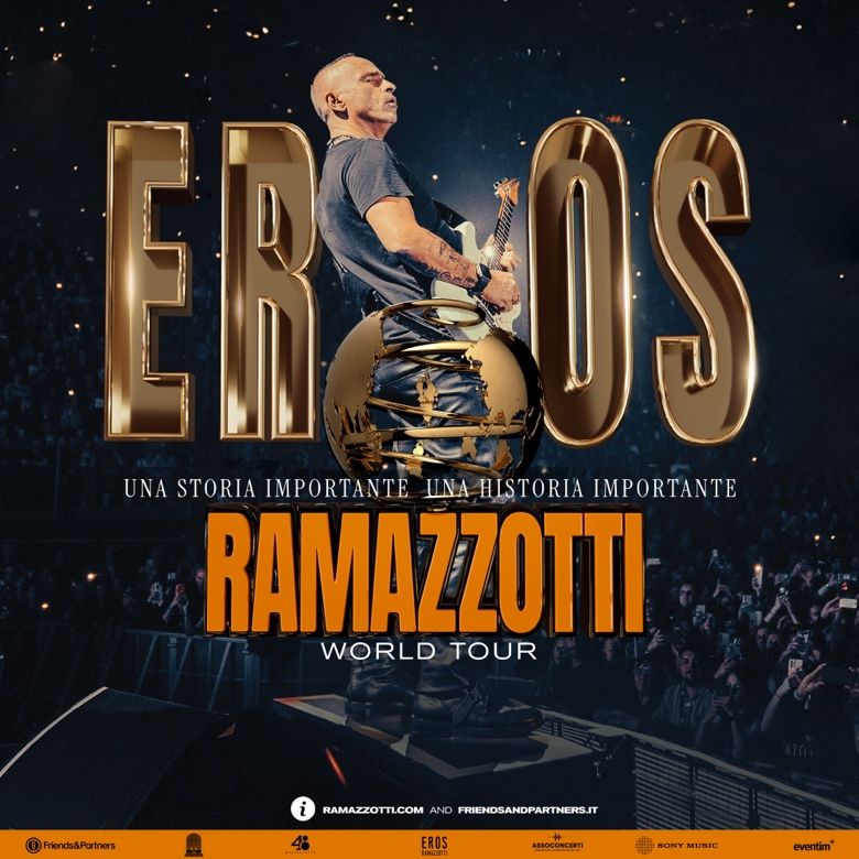 L’ATTESISSIMO RITORNO NEGLI STADI ITALIANI DI EROS RAMAZZOTTI: “UNA STORIA IMPORTANTE WORLD TOUR”.