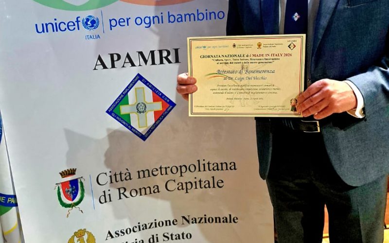 Luigi Del Vecchio riceve il Premio Nazionale “Eccellenze Made in Italy”