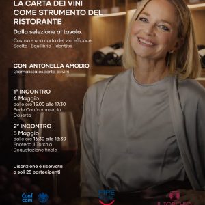 “La carta dei vini come strumento del ristoratore”: due giorni di formazione e degustazioni a Caserta