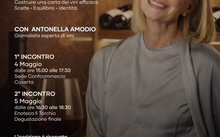 “La carta dei vini come strumento del ristoratore”: due giorni di formazione e degustazioni a Caserta