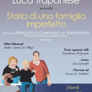 Maddaloni: Luca Trapanese presenta “Storia di una famiglia imperfetta” alla Biblioteca Comunale.